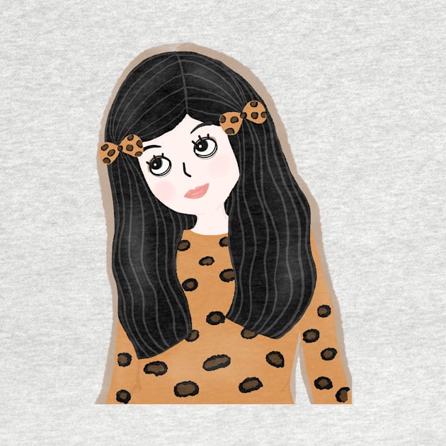 tiger pattern T-shirt by LelaApisada